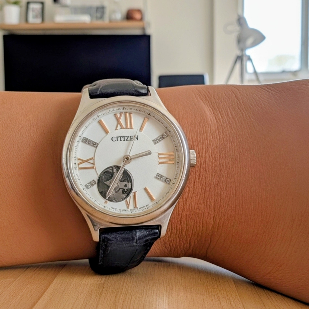Citizen EcoDrive Watch With Crocodile Leather Strap